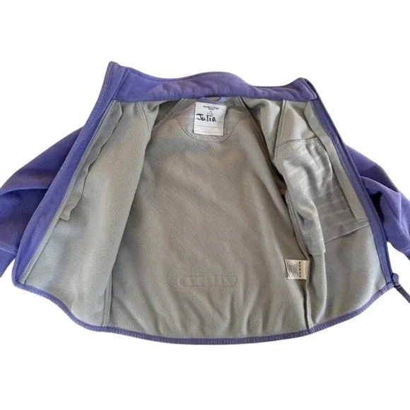 Polarn O. Pyret Kids Fleece Jacket Full Zip Lavender Patch Logo - size 2-3 - Picture 11 of 11